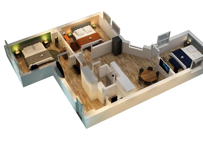 Olive Apartments - 3X Kingsize Bedrooms - Free Parking